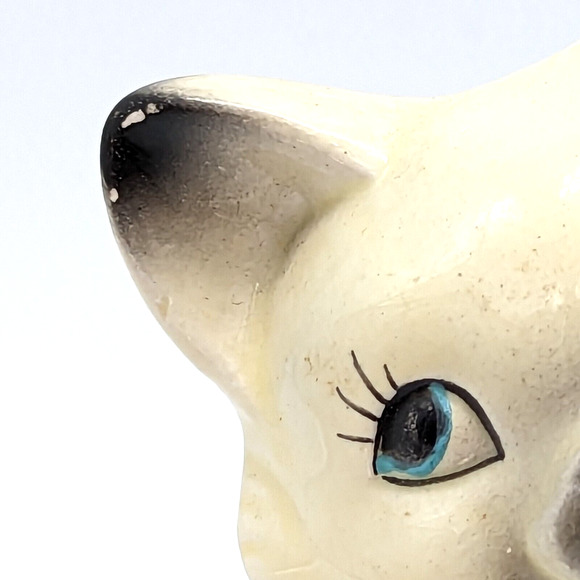 Small Mid Century Siamese Cat Figurine Anthropomorphic Hand Painted - Picture 10 of 12